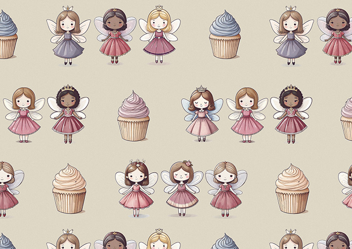 Fairy Cakes, Cupcake Sponge - Made to Measure Curtains - Image 8